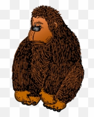 Gorilla Ape Brown - Cartoon Clipart Gorilla Png,Gorilla Cartoon Png