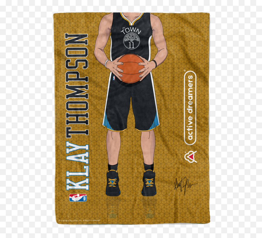 Klay Thompson Signature Series Blanket - Dribble Basketball Png,Klay Thompson Png