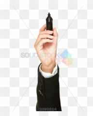 Businesswoman Hand Holding Black Marker - Girl png