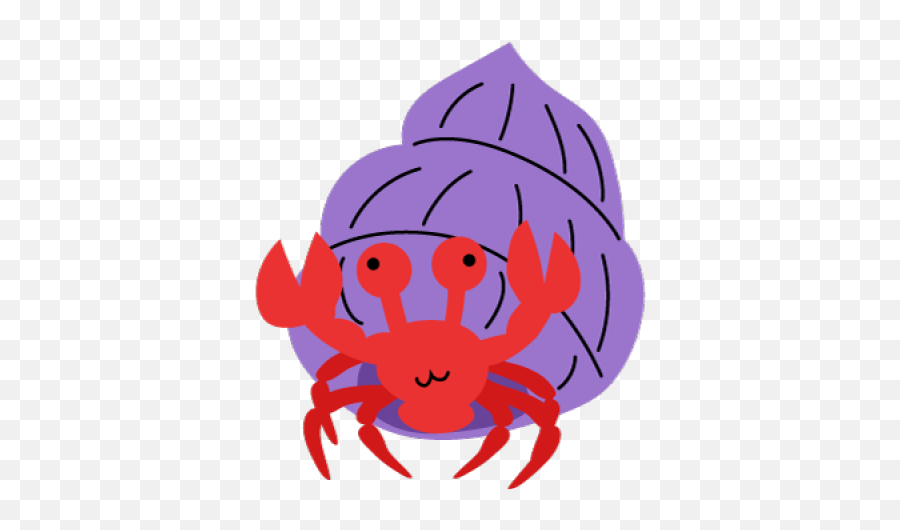 Hermit Crab Clipart Purple - Cartoon Hermit Crab Transparent Png,Crab Transparent
