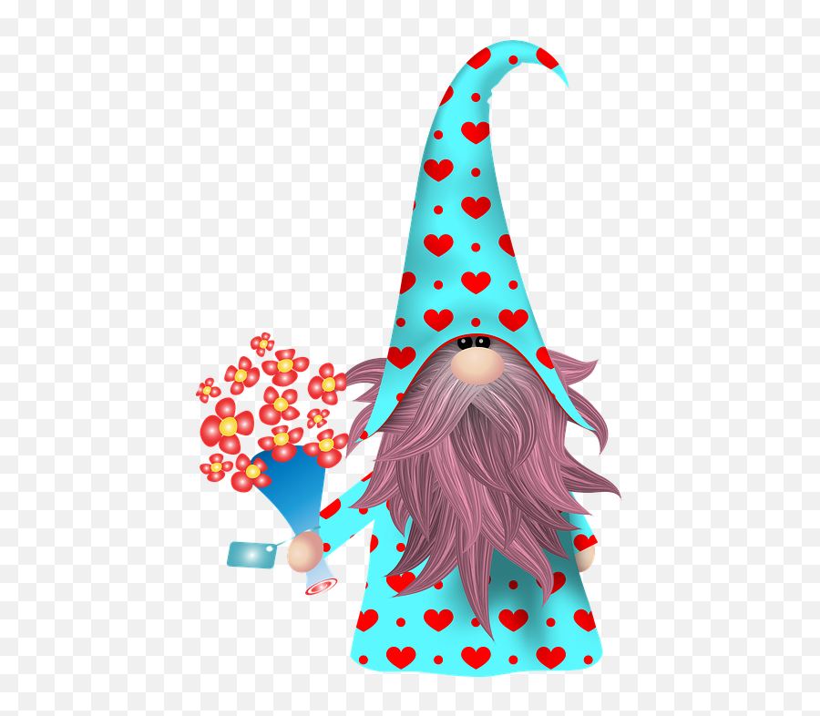 Valentine Gnome Scandivian - Free Image On Pixabay Valentine Gnome Clip Art Png,Gnome Transparent