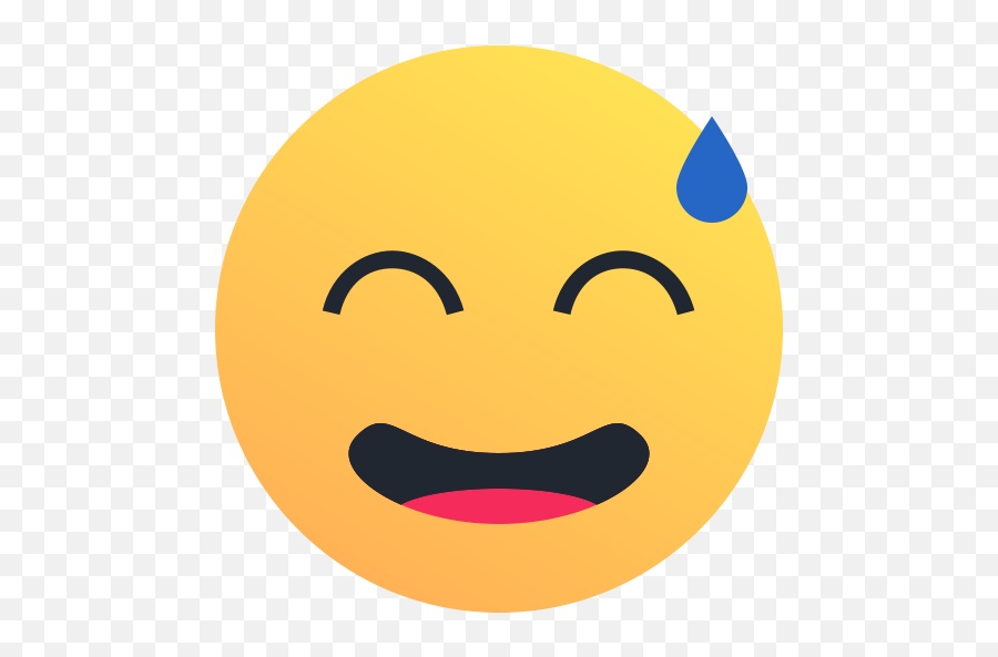 Emoji Emoticon Face Reaction Sweat Icon - Shy Emoji Png,Emoji Faces Png