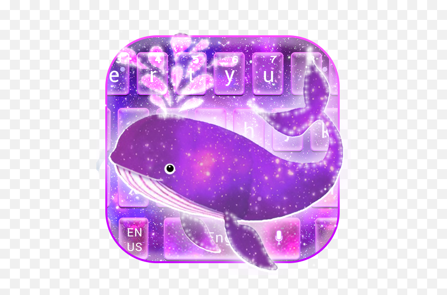 Amazoncom Purple Glitter Starry Whale Keyboard Theme - Whale Png,Purple Glitter Png