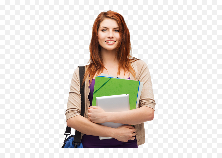 Student Studying Png Picture - College Student Holding Books,Studying Png