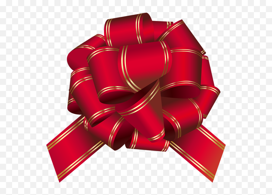 Red Bow Deco Transparent Clip Art Image Imagem Em Png - Gift Wrap Png,Christmas Bow Transparent Background