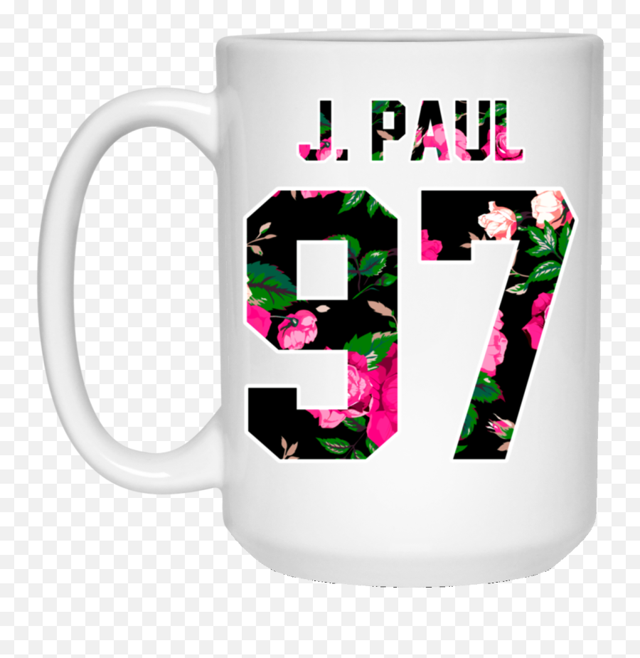 Jake Paul - Colorful Flowers 15 Oz White Mug Mug Png,Jake Paul Transparent