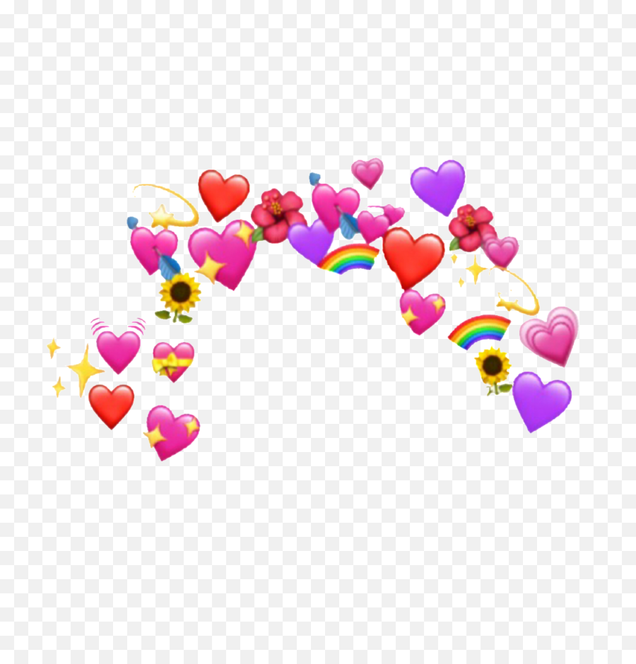 Heart Sticker - Heart Emoji Meme Png,Emoji Hearts Transparent