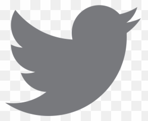 Gray Twitter Icon - Logo Grey Transparent Background png