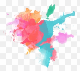 Color Splatter Png - Png Black And White Watercolor Painting Splash Transparent Background