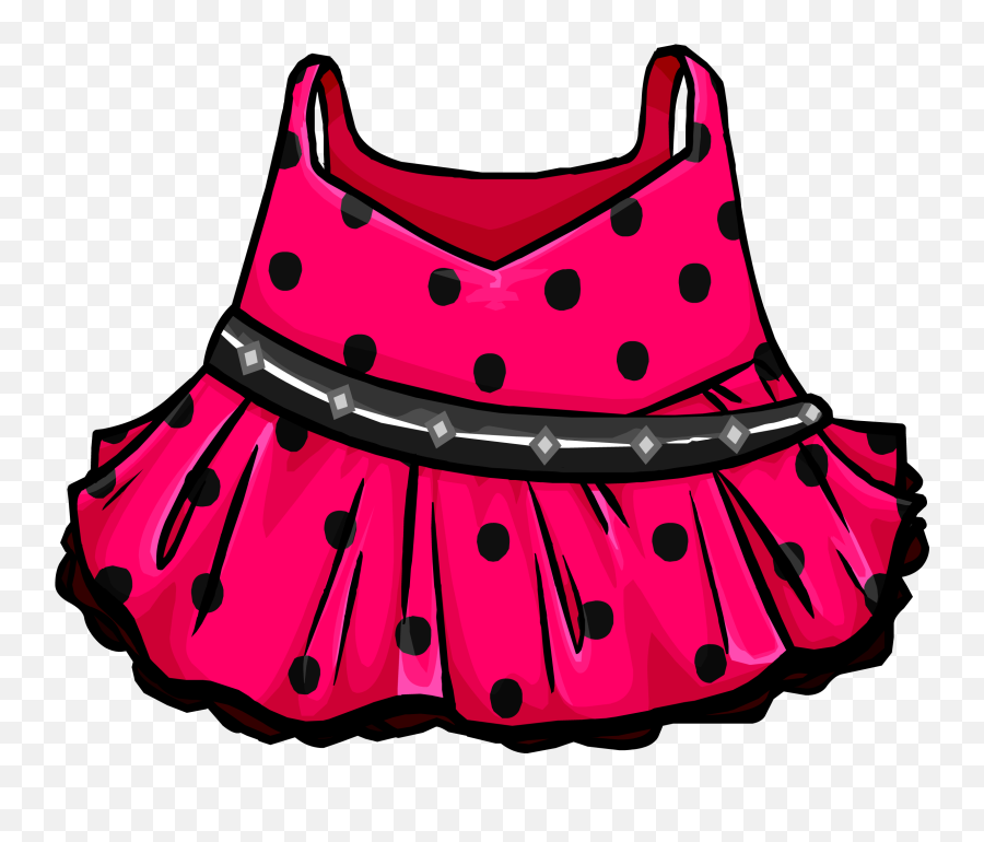 Pink Polka - Dot Dress Club Penguin Rewritten Wiki Fandom Club Penguin Png,Polka Dot Pattern Png