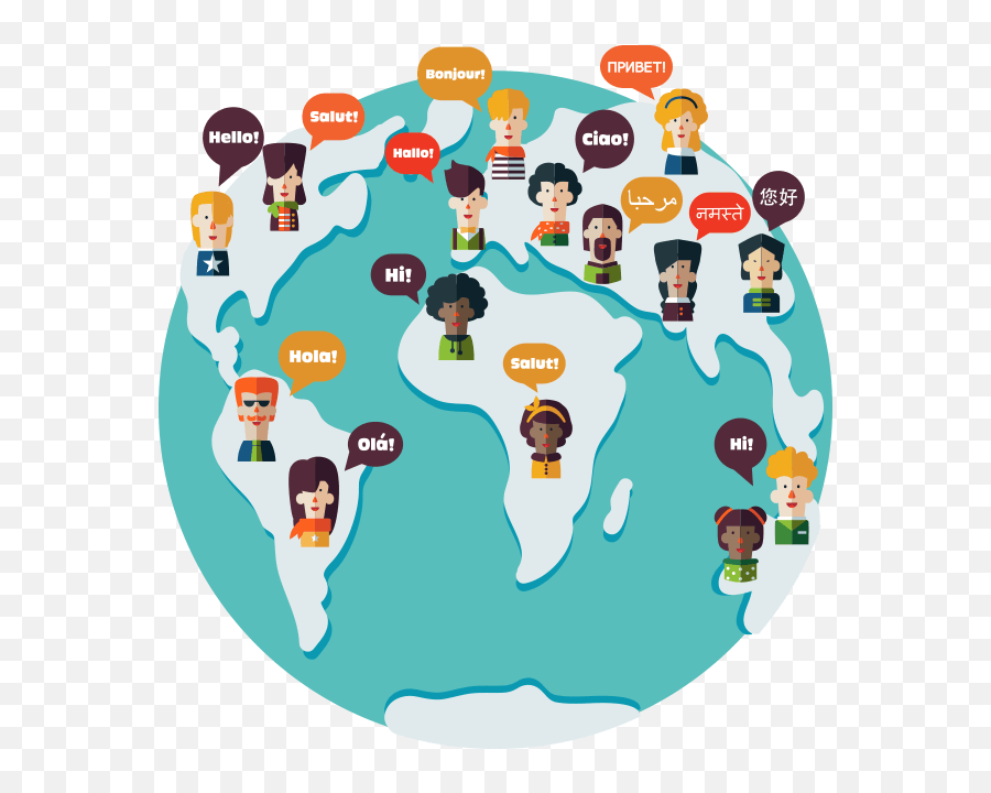 People From Above Png - Cartoon People With In Different Language Clipart,People Cartoon Png