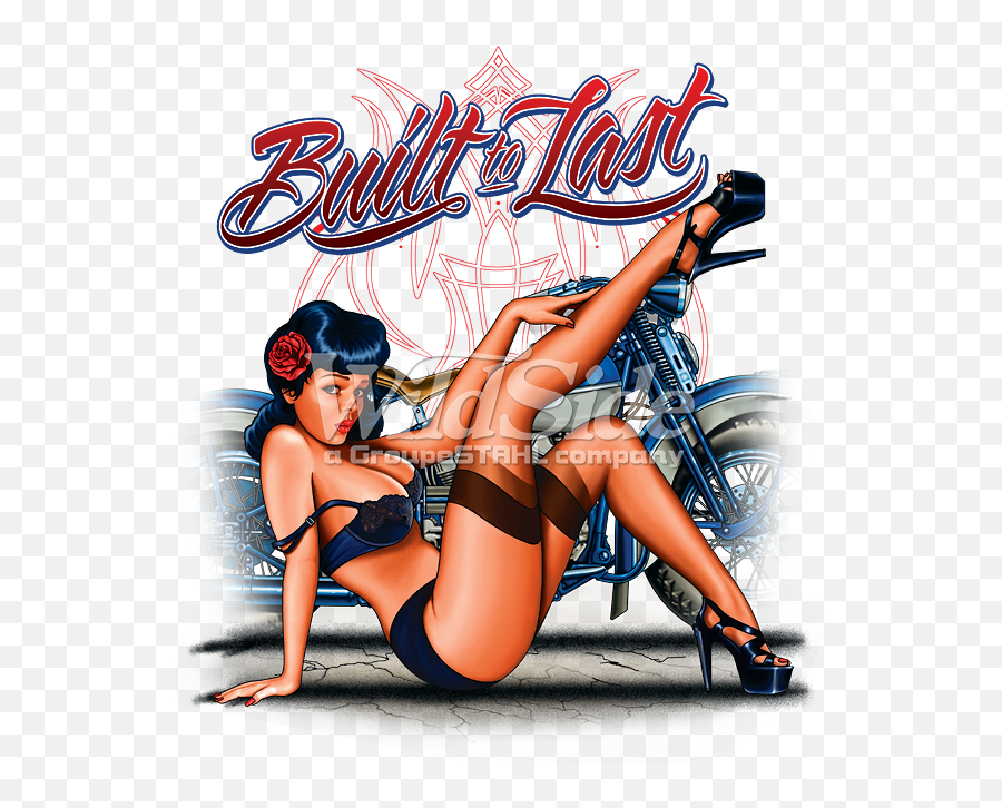 Motorcycle Pin Up Girl Hd Png Download - Model,Pin Up Girl Png