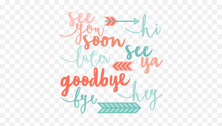 Svgs Free Svg Cuts Cute Cut Files - Transparent Background Goodbye Clipart Png,Goodbye Png