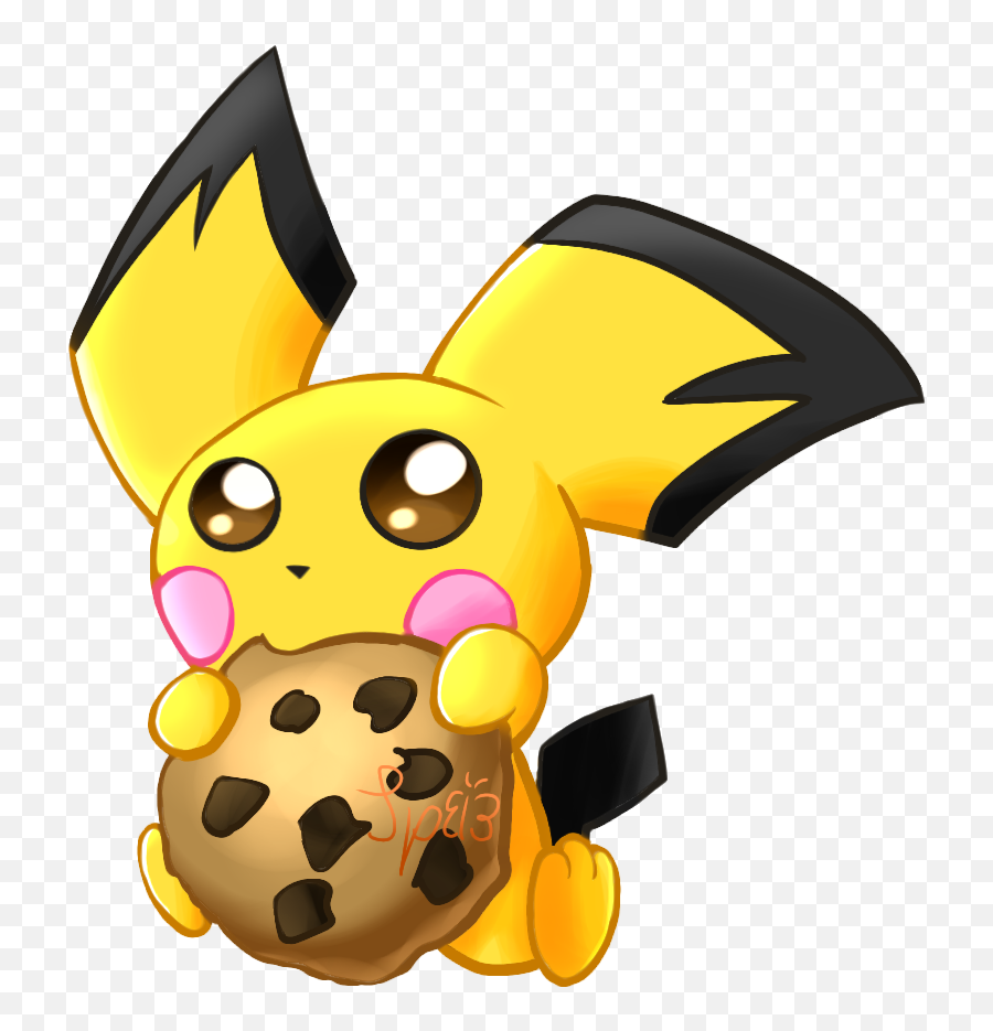 I Drew This Pichu A Few Months Back - Pichu Eating Png,Pichu Png