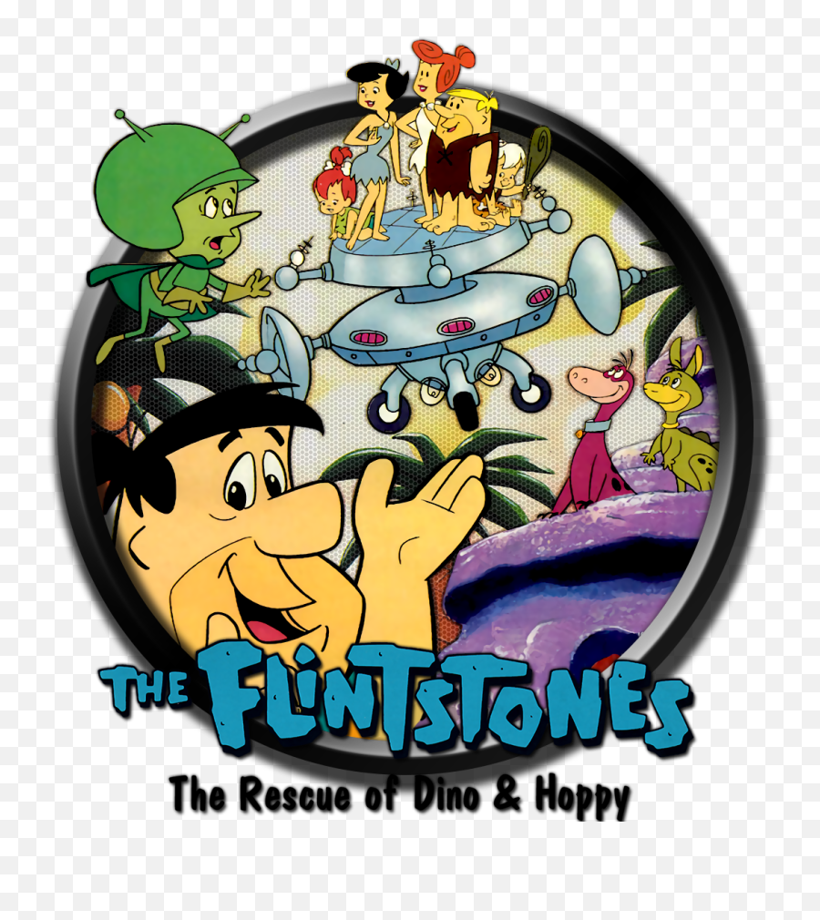 Azbvac - Flintstones Rescue Of Dino And Hoppy Cover Flintstones The Rescue Dino Hoppy Png,Flintstones Png