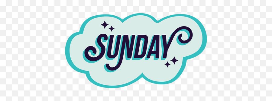 Sunday Badge Sticker - Coqui Thau Png,Sunday Png