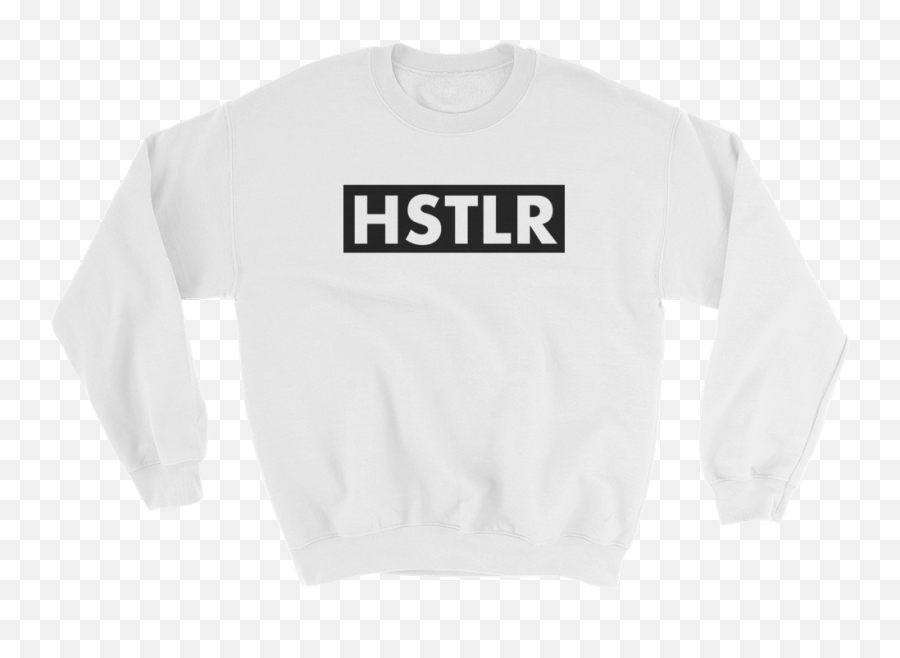 Hstlr White Sweatshirt - White Long Sleeve Shirt Png,White Hoodie Png