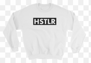 Hstlr White Sweatshirt - White Long Sleeve Shirt Png,White Hoodie Png
