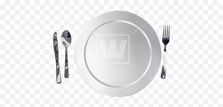 Download Hd Plate And Silverware - Silverware With Plate Png,Silverware Png