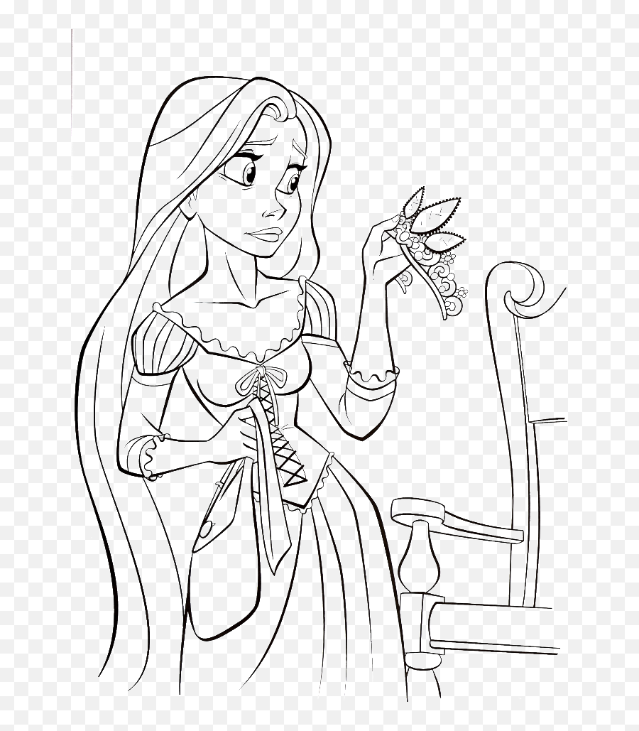 princess rapunzel coloring pages