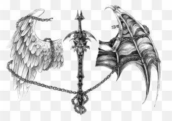 Download Tattoo Devil Demon Drawing Angel Free Transparent - Angel And Devil Tattoo Png,Demon Transparent