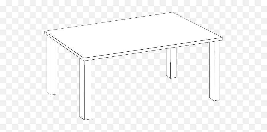 Table Clipart Black And White Panda - Free Clipart Table Black And White Png,White Table Png