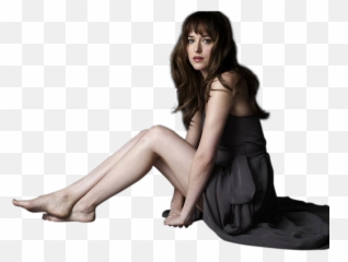 Shades Of Grey Dakota Johnson Transparent Background Png - Sitting,Legs Icon Transparent Background