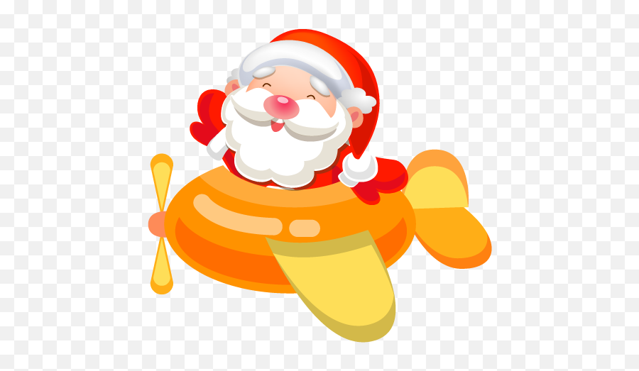 Order Your Custom Holiday E - Card Transparent Santa In Plane Png,Christmas Icon Background