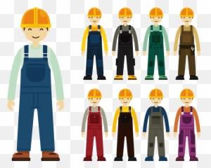Worker Free Vector Art - Construction Worker Vector Png,Overalls Png