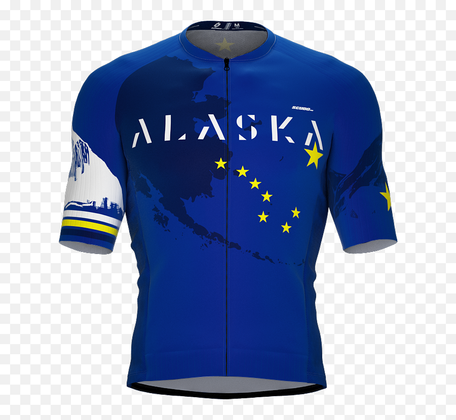Scudopro Pro - Elite Short Sleeve Cycling Jersey Alaska Usa State Icon Landmark Symbol Identity Men And Women Long Sleeve Png,Icon Vest Size Chart