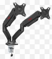 Pixio Ps1d Premium Dual Monitor Arm Stand - Height Adjustable Gas Spring Counterbalance Desk Mount for Two Screens up 32 inches Weights Between Ps1 png