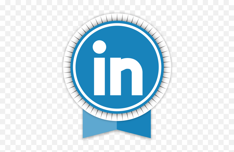 Social Medias Round Ribbons Linkedin Free Icon Of - Logo Cs Red Social Png,Blue Ribbon Icon