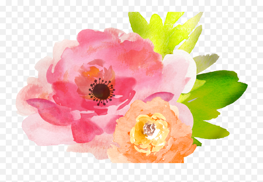 Flowers Clipart Png - Watercolor Flowers Background Png,Flower Clipart Transparent Background