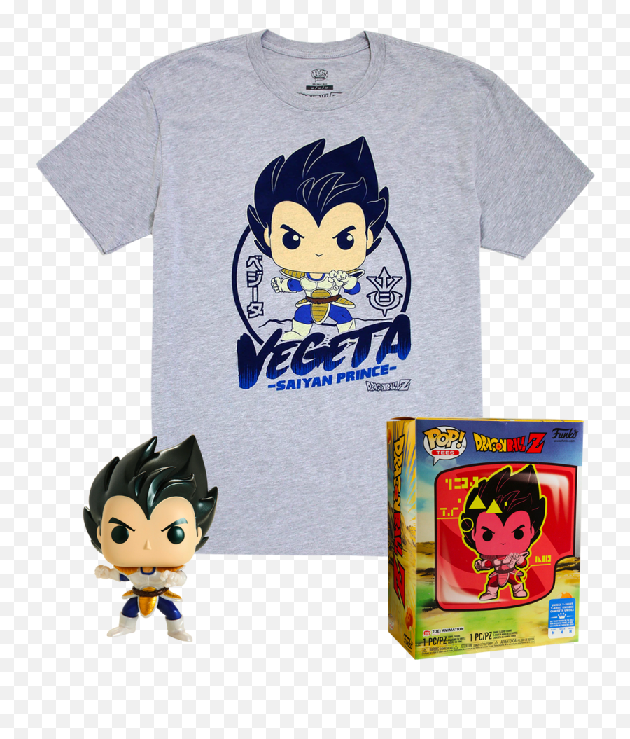 Funko - Dragon Ball Z Vegeta Metallic Vinyl Figure U0026 T Funko Pop Tee Vegeta Png,Pop Icon Shirt