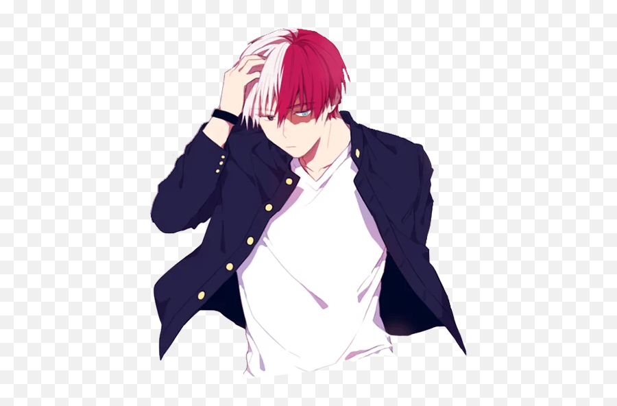 Telegram Sticker From Melikau0027s Exclusive Pack - Fictional Character Png,Todoroki Icon