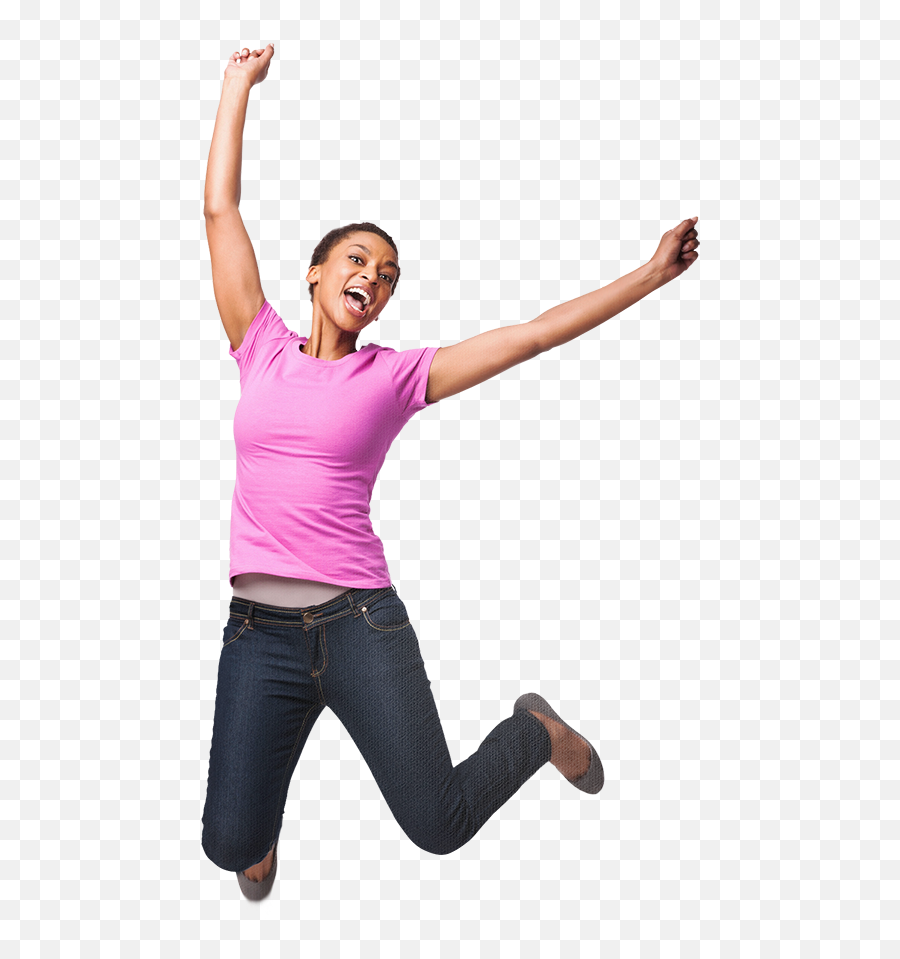 Woman Jumping Transparent Png Clipart - Woman Jumping Happy Png,Jump Png
