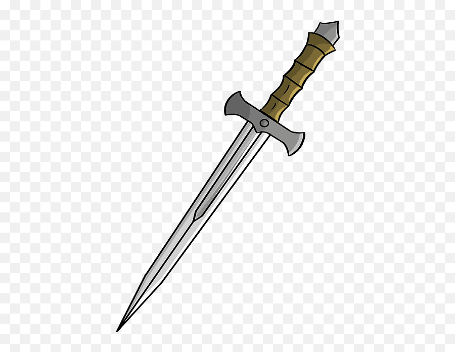 How To Draw A Dagger - Really Easy Drawing Tutorial Draw A Dagger Png,Cloak And Dagger Icon