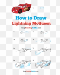 How To Draw Lightning Mcqueen Easy - Draw Lightning Mcqueen Step By Step Png,Lighting Mcqueen Png
