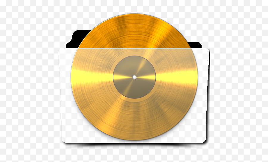 Gold Vinyl Record Translucent Folder Icon By Zenoasis - Gold Vinyl Record Folder Icon Png,Vinyl Record Icon