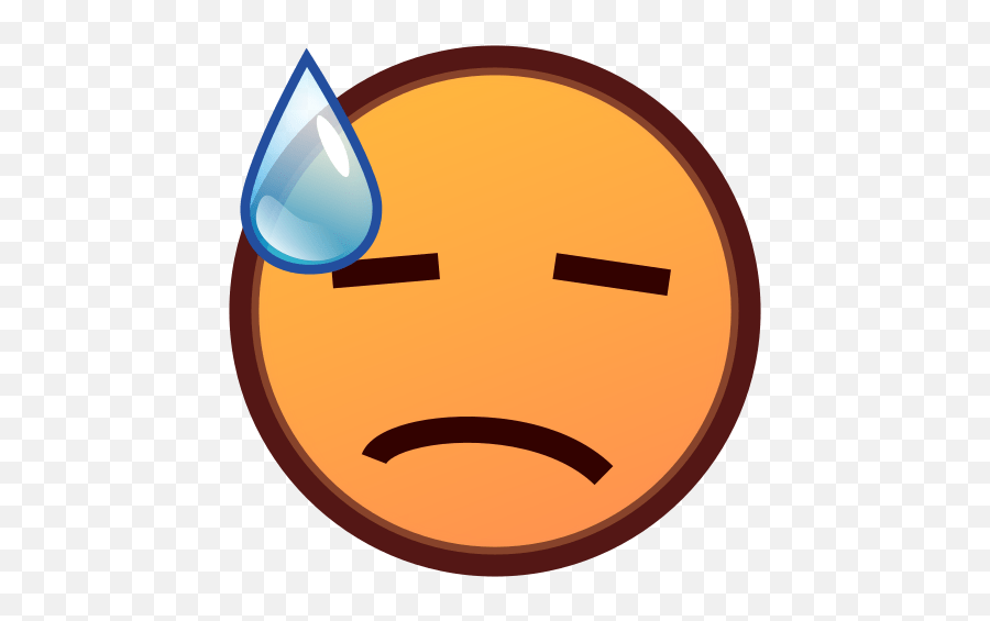 Face With Cold Sweat Emoji For Facebook Png