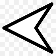 Triangle Arrow Left Transparent Png - Background White