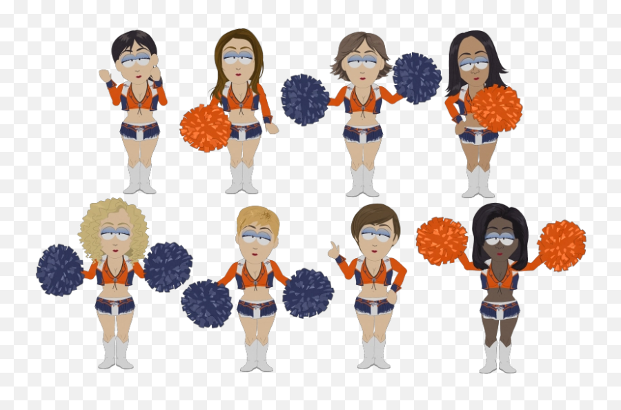 Download Free Png Denver Broncos - Cartoon,Cheerleaders Png