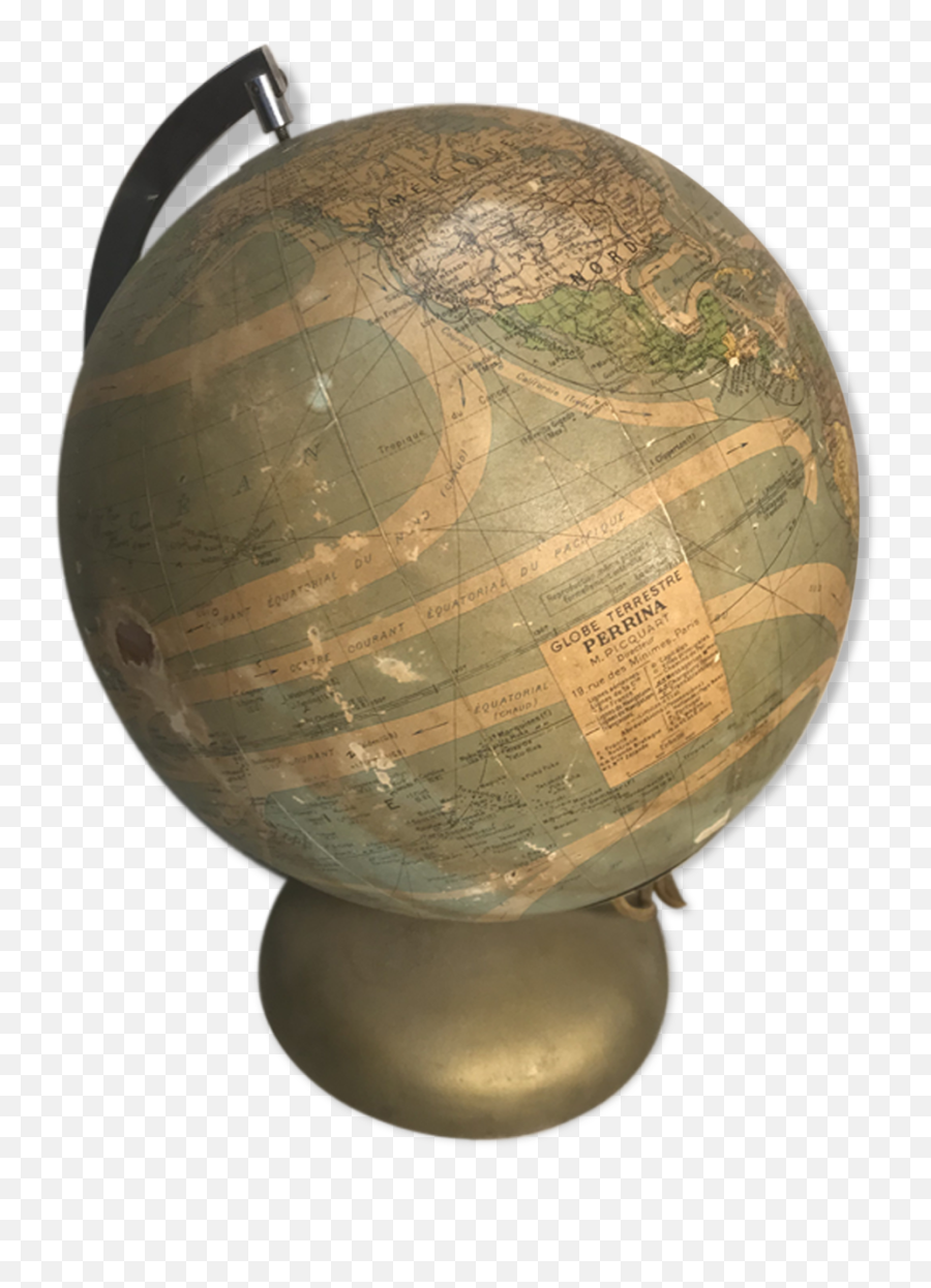 Globe Earth Lamp Perrina Selency - Globe Png,Gold Globe Png