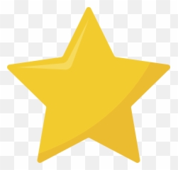 Yellow Star Vector - Transparent Background Png