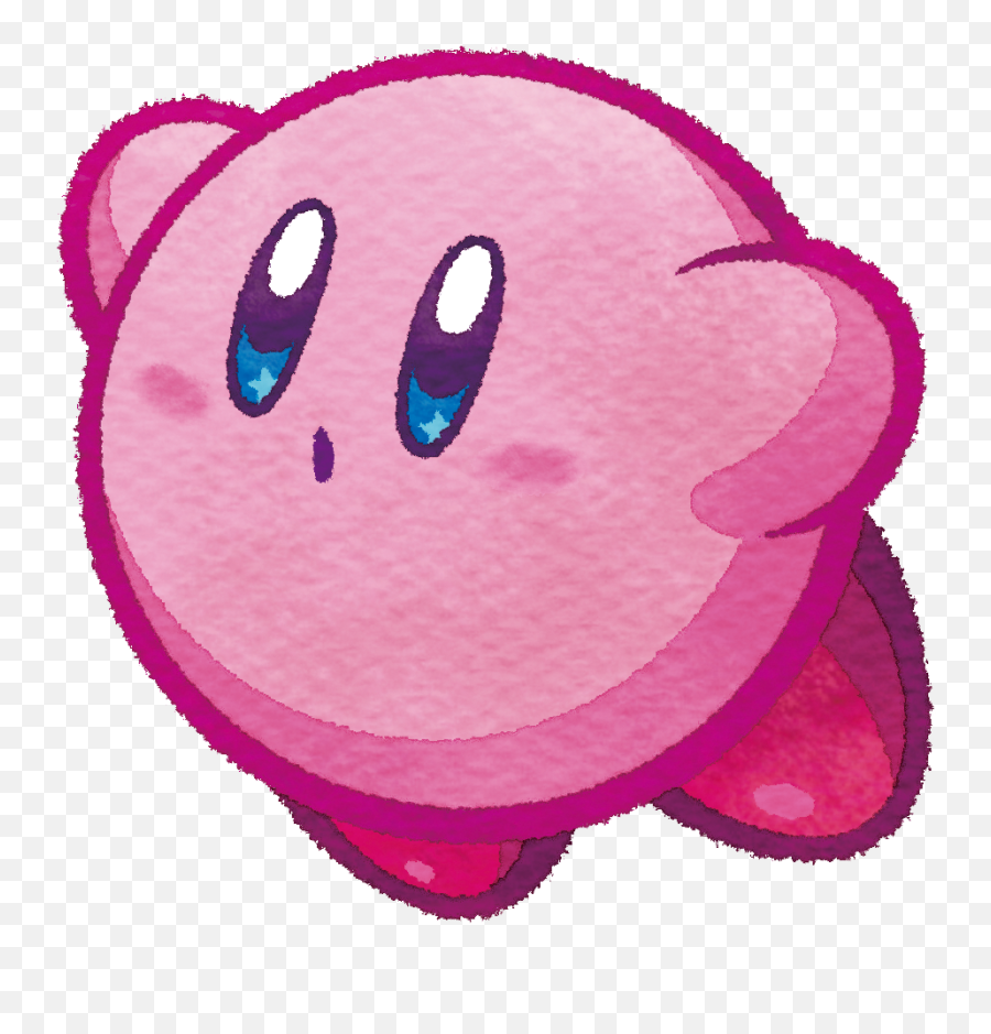 Land Kirby Attack Curse Hq Png Image - Kirby Mass Attack Png,Kirby Transparent Background