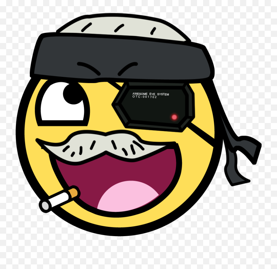 Trollface Transparent Background Png - Awesome Smiley Face Solid Snake Awesome Face,Happy Face Transparent Background