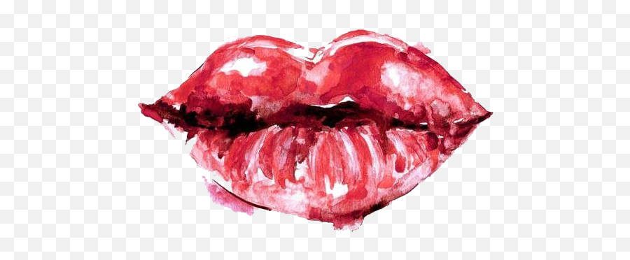 Lips Kiss Background Png Image - Red Lips Art Paint,Lip Piercing Png
