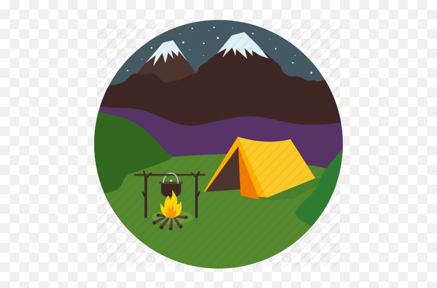 U0027landscape Collectionu0027 By Roman Deleu - Mountain Camping Icon Png,Mountains Transparent