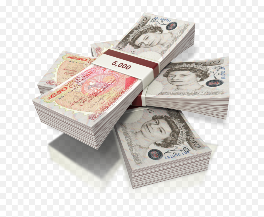 Britishpoundmoneythreebundledstack800clr2425 - English Money Stack Png,Money Stacks Png