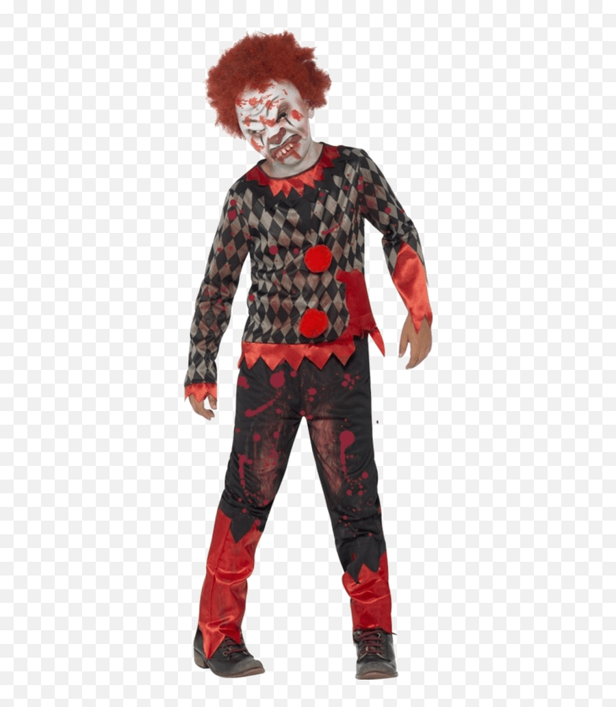 Child Halloween Deluxe Zombie Clown Costume - Simply Fancy Dress Killer Kid Clown Costumes Png,Clown Hair Png